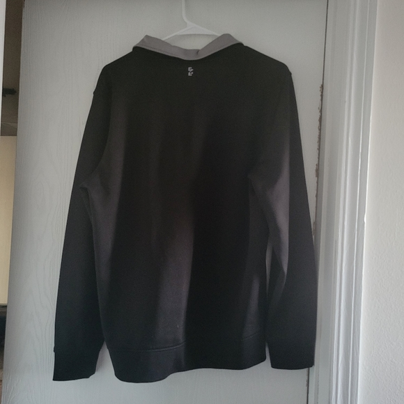 Black & grey IZOD 1/4 zip sweatshirt - Picture 4 of 4